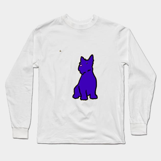 Scottie Dog and fly Long Sleeve T-Shirt by KBMorgan